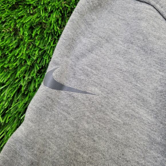 NIKE Dri-Fit Sweatshirt Womens XL 22x24 Gray Spellout Swoosh - Picture 13 of 13